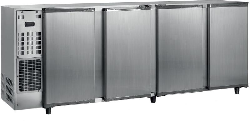 Arrière-bar réfrigéré inox 4 portes pleines battantes température +... - PFGB267I_0