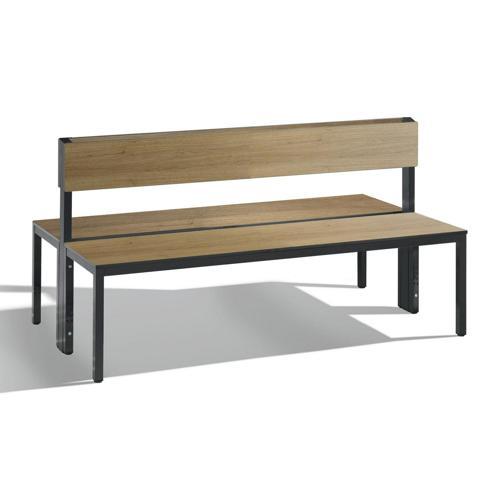 BANC DE VESTIAIRE DOUBLE AVEC DOSSIER - CP - BASIC PLUS - 100 CM