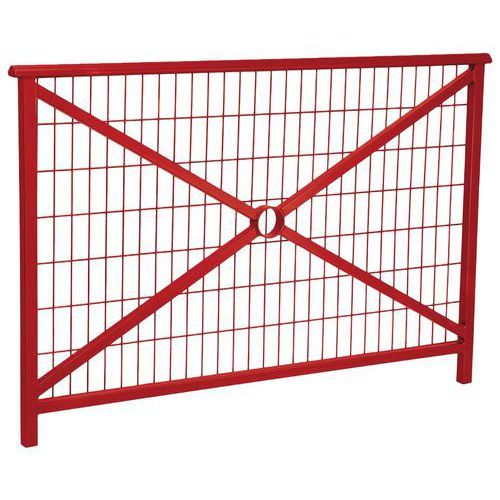 BARRIÈRE LISBONNE 1.50 M STRUCTURE GRILLAGÉE ZINC ROUGE 3004 - PROCITY