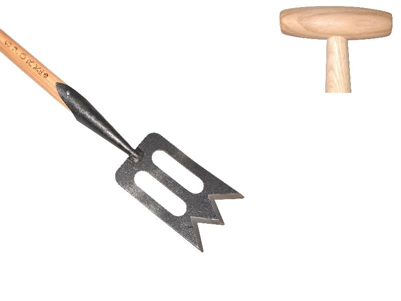 Binette Spork hollandaise traditionnelle - manche court 80cm - tête en acier trempé et forgé à la main_0
