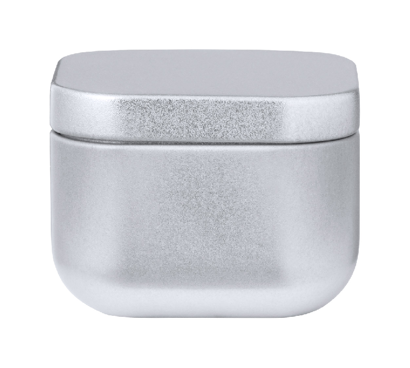 Bougie parfumée à la vanille - boîte en métal argenté - 90 gr_0