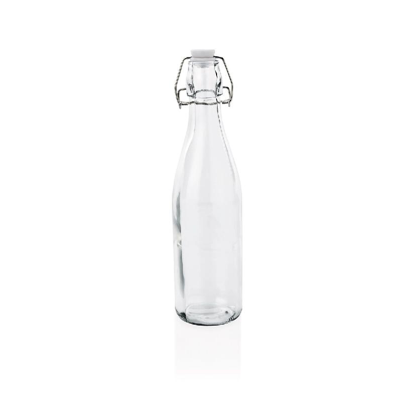 Bouteille à fermeture mécanique 500 ml Ø 7 cm H 26,5 cm verre lot de 4 - Was Germany - transparent verre 4044925017497_0