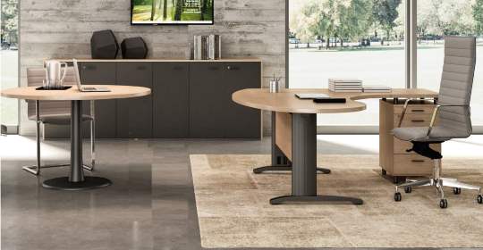 Bureau ergonomique réglable en hauteur par vis - Réglage de 62 à 82 cm par pas de 2 cm - Pied à dégagement latéral - IDEA-SYSTEM_0