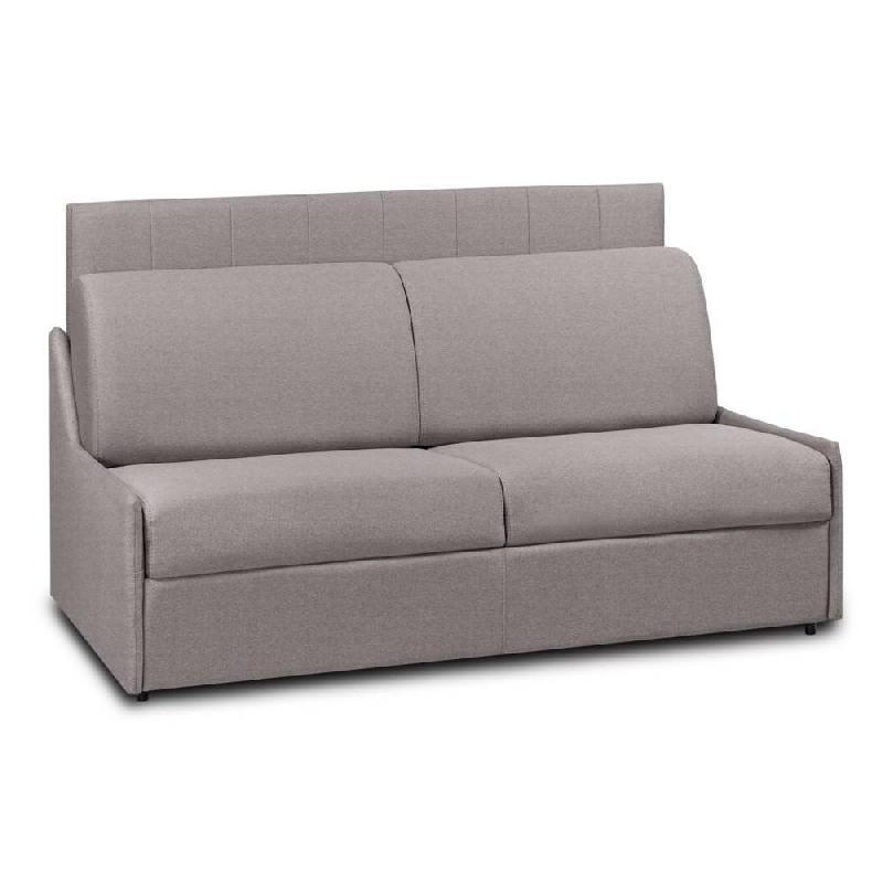 Canapé convertible Grand Hotel microfibre taupe - Matelas memory 20 cm - Système express avec lattes_0