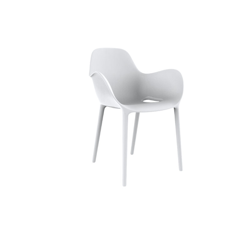 Chaise avec accoudoirs SABINAS  - blanc_0