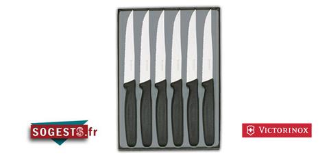 COFFRET 6 COTEAUX À STEAK NOIR