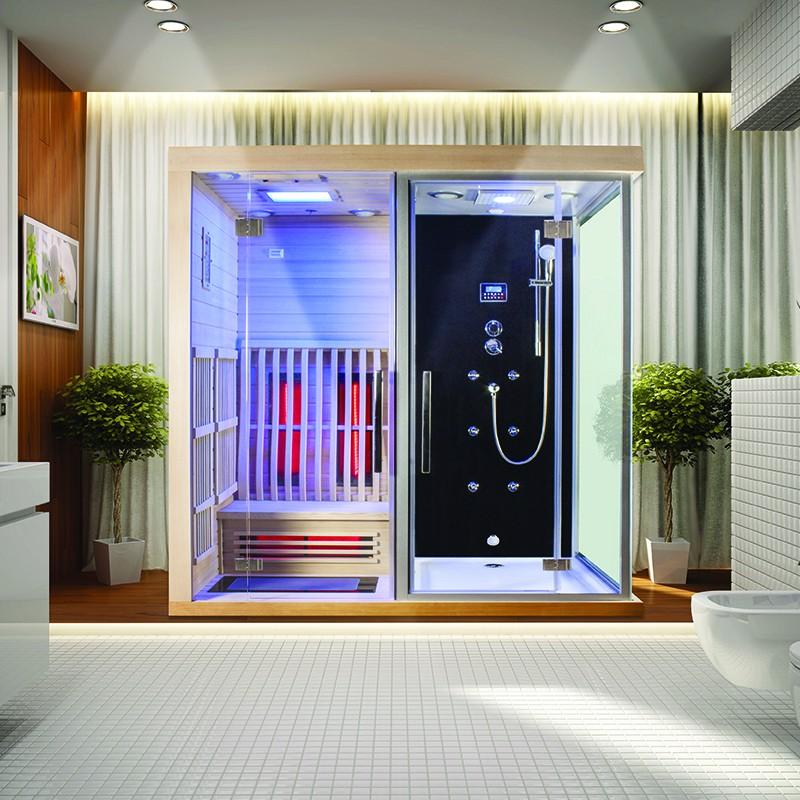 COMBI ​BOREAL®​ ​SIGMA​ 1820​ ​X 1230​ SAUNA INFRAROUGE + DOUCHE HAMMAM_0