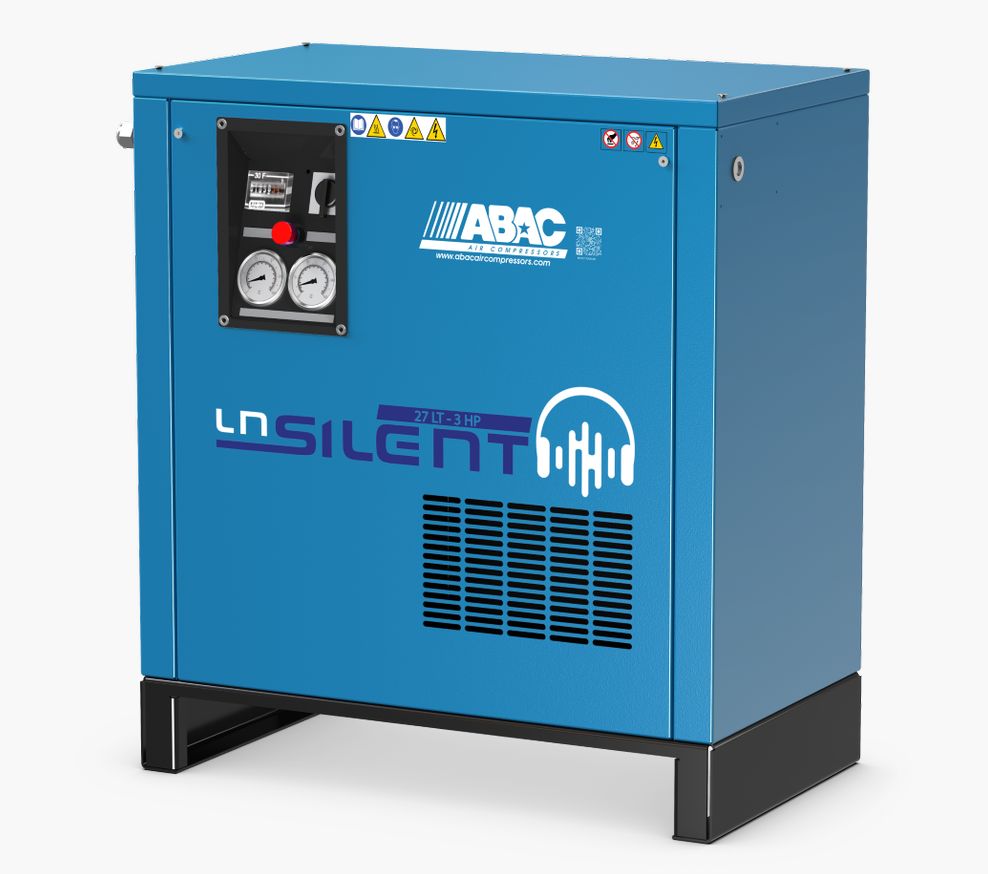 Compresseurs d'air à piston stationnaires silencieux - 27 litres, 2-3 ch - usage professionnel et polyvalent_0