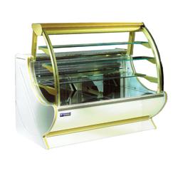 Comptoir vitrine réfrigérée pour pâtisserie - vitre bombée relevable, plan granit et 3 niveaux en verre - SY22_0