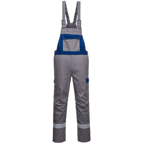 COTTE À BRETELLES BIZFLAME ULTRA BICOLORE FR07 L GRIS - PORTWEST