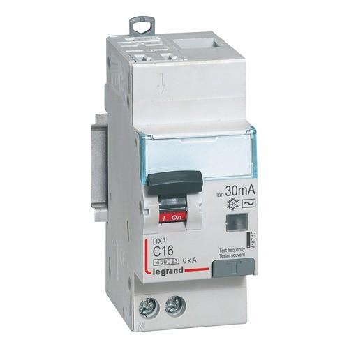 DISJONCTEUR DIFFÉRENTIEL UNIPOLAIRE + NEUTRE À VIS - 32A - AC - DX³4500 LEGRAND