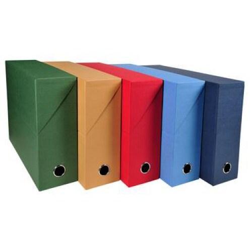 Exacompta Lot de 5 Boîte transfert Papier toilé en carte 15/10e, dos de 90, coloris assortis (5) - 3130630895206_0