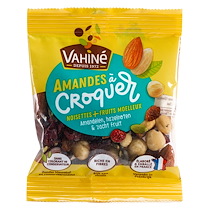 FRUITS SECS AMANDES À CROQUER NOISETTES ET CRANBERRIES VAHINÉ -SACHET DE 35 GR - LOT DE 48