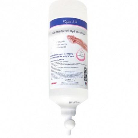 Gel hydroalcoolique (AIRLESS) pour support muraux - Eligel A - 1L - ORLAV - 3700143609432_0