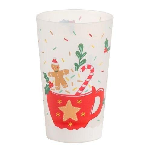 Gobelets reutilisables noël 25cl chocolat chaud gourmand (50 unités) MESA BELLA - blanc plastique polypropylène 3701168961680_0