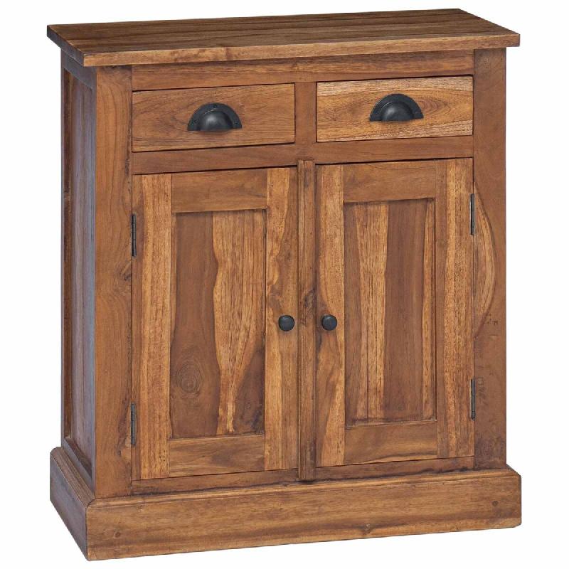 Helloshop26 - Armoire de rangement vintage avec tiroirs et étagères 65 x 30 x 75 cm en bois de teck naturel 02_0059091 - Bois massif 3000240941139_0
