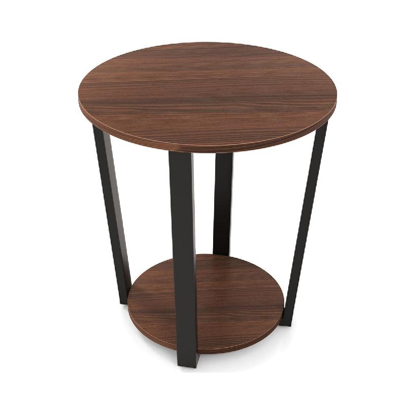 Helloshop26 - Table d'appoint ronde 50 x 56,5 cm utilisation polyvalente style moderne milieu du siècle en panneau de particules 20_0013854 - métal_0