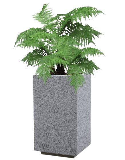Jardinière Basic - Finition Béton Rugueux - Forme Carrée - 3 Formats Disponibles_0