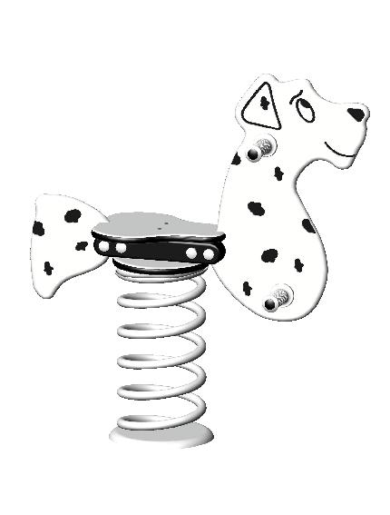 JEU SUR RESSORT DALMATIEN 1 PLACE TABOURET D\'ANCRAGE - MANUTAN COLLECTIVITÉS