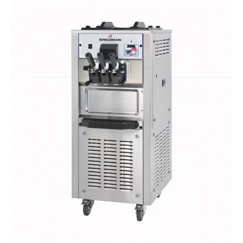 Machine à glace soft sur roulettes 2x12L 2 parfums +1 mixte 30L/h_0