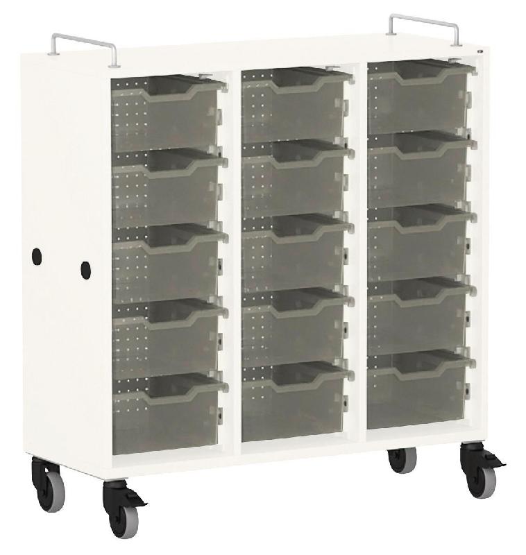 MEUBLE À BACS SHIFT+ LANDSCAPE MÉLA - BLANC - BLEU SAPHIR - MANUTAN COLLECTIVITÉS