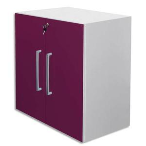 MT International - Lot de 2 portes basses élégance prune pour module - Dimensions 1 porte : L39,7 x H79,5 cm_0