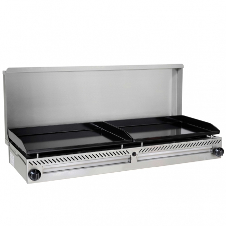 Plancha professionnelle gaz - m1200 - 2 x 4800w_0