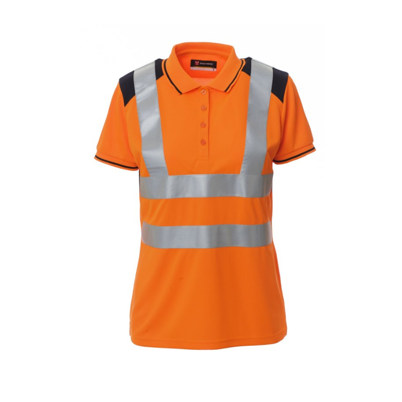 Polo manches courtes femme Guard bicolore - bandes réfléchissantes haute visibilité - Polofguard001484-0028-02011 - Jaune ou orange fluo - Taille S à XL_0