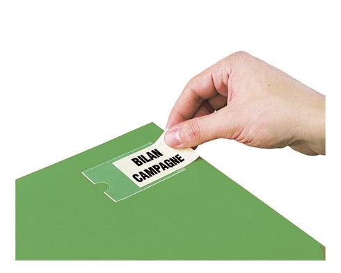 PORTE-ÉTIQUETTE ADHÉSIF 25 X 75 MM 3L TRANSPARENT - BOÎTE DE 120