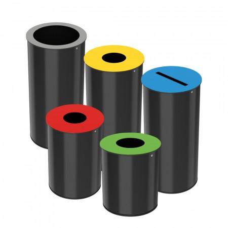 Poubelle de tri sélectif petit volume - 15L - acier poudré anti-UV - fabrication française_0
