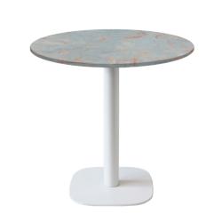 Restootab - Table Ø70cm - modèle Round blanc gris rouille - marron TB-ROU1-R70M-GR.ROU_0