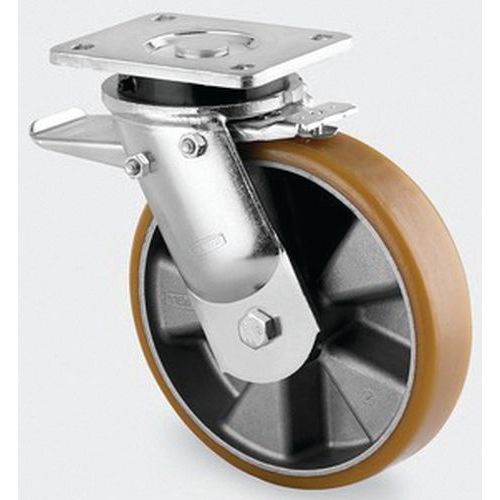 ROULETTE ALUMINIUM PIVOTANTE DIAMÈTRE ROUE 125 MM - TENTE