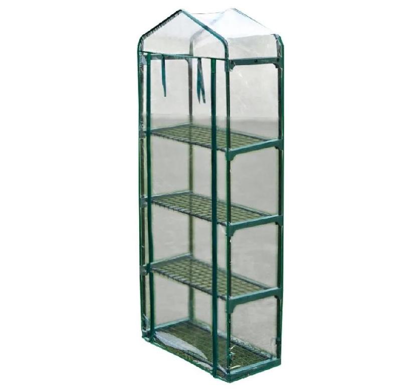 Serre de jardin en polyéthylène - 160 cm - Armature acier - Couleur verte - Modèle 1602009/2_0