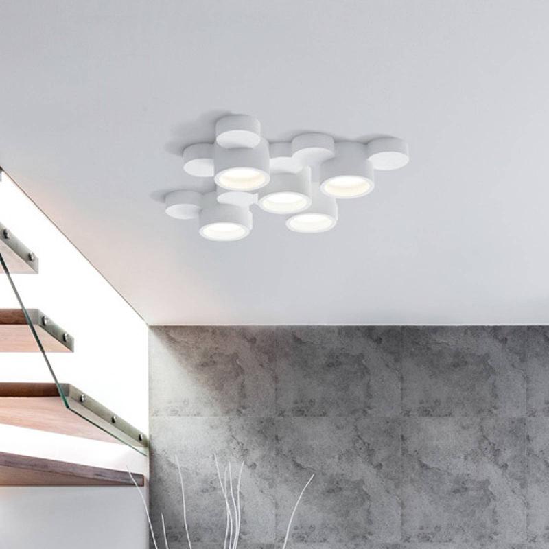 SFORZIN PLAFONNIER CHIO T264 EN PLÂTRE À 5 LAMPES
