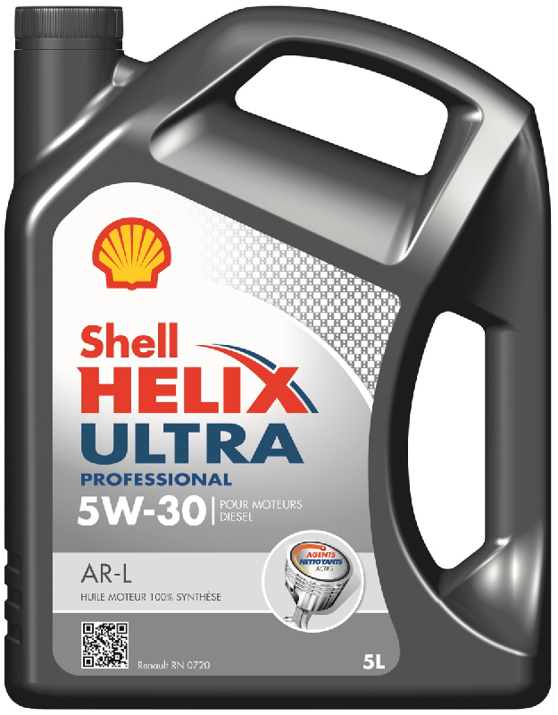 SHELL - Bidon 5 litres d'huile moteur diesel Helix Ultra Professional 5W30 Renault - Norme ACEA C4 et RN0720 - Référence 550040187_0