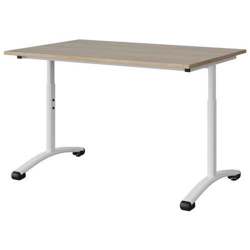 TABLE MALIBU 120X80 T3/T6 DL ST ABS CHÊNE 1146/BLC 9016 - MANUTAN EXPERT