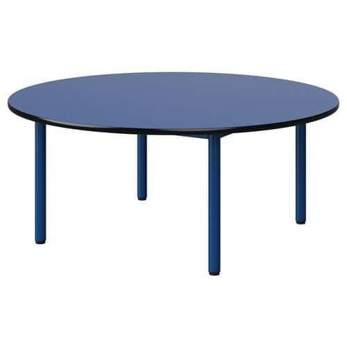 TABLE MALIBU Ø 120 T1 4P STRA ANTIB BLEU U525/NOIR BLEU 5005
