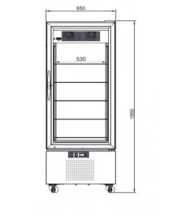 Vitrine verticale négative , pour chr, traiteurs, boulangeries, pâtisseries et chocolateries - hestia 400 n iarp_1