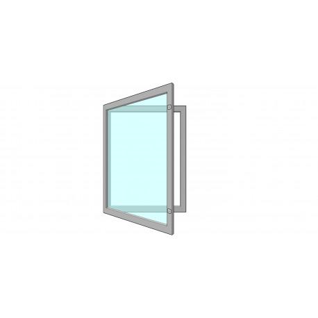 Vitrines extérieures - Référence 1 - Fabrication française en aluminium avec vitrage Plexi choc ou verre sécurit_0