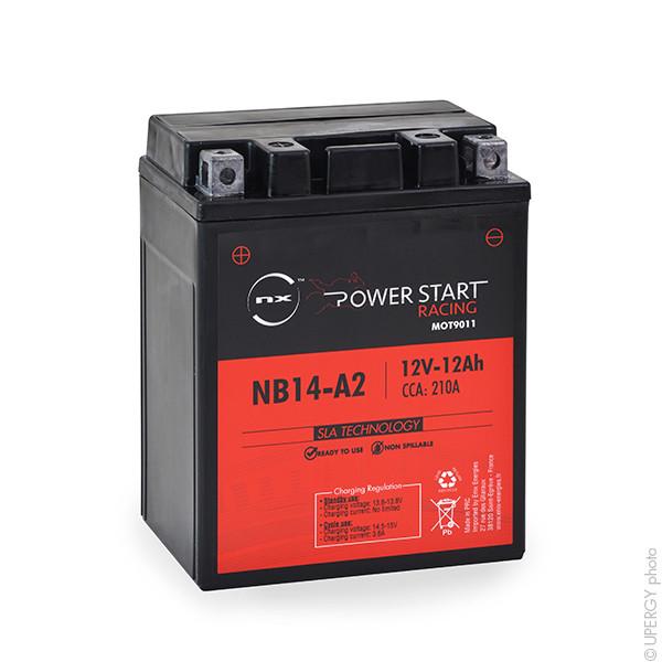 BATTERIE MOTO YB14-A2 / YB14A-A1/ YB14-B2 12V 12AH_0