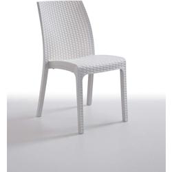 BICA Chaise de jardin Virginia sans accoudoirs en rotin - blanc 8003723090954_0