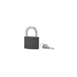 Cadenas ACERA gris à clé, base 60 mm, anse acier cémenté, 3 clés - SERRUPRIX - gris 3150269880053_0