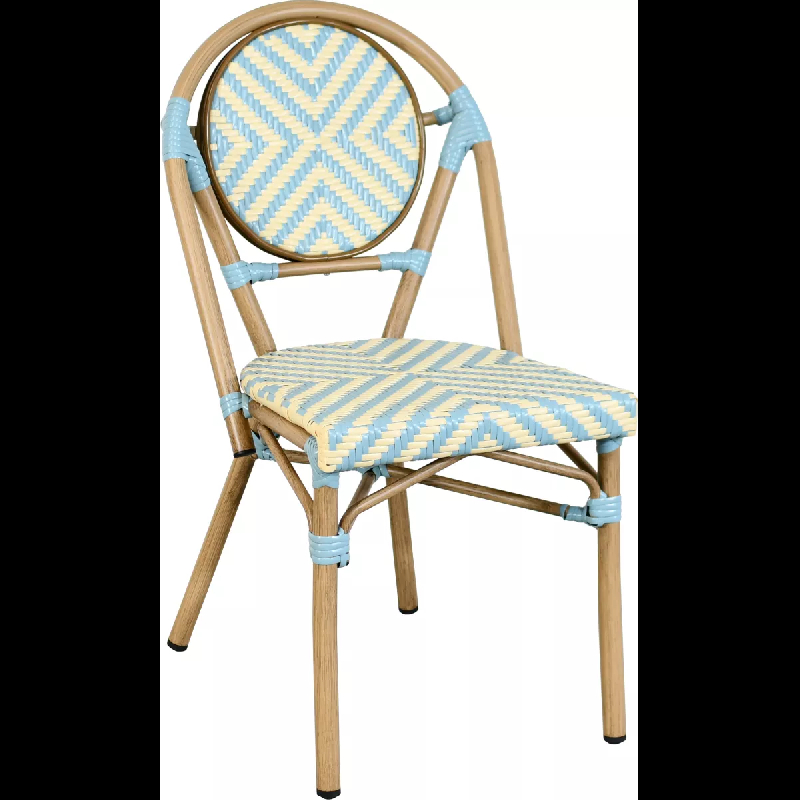 Chaise de restaurant BORGO - aluminium rotin - tressage nylon_0