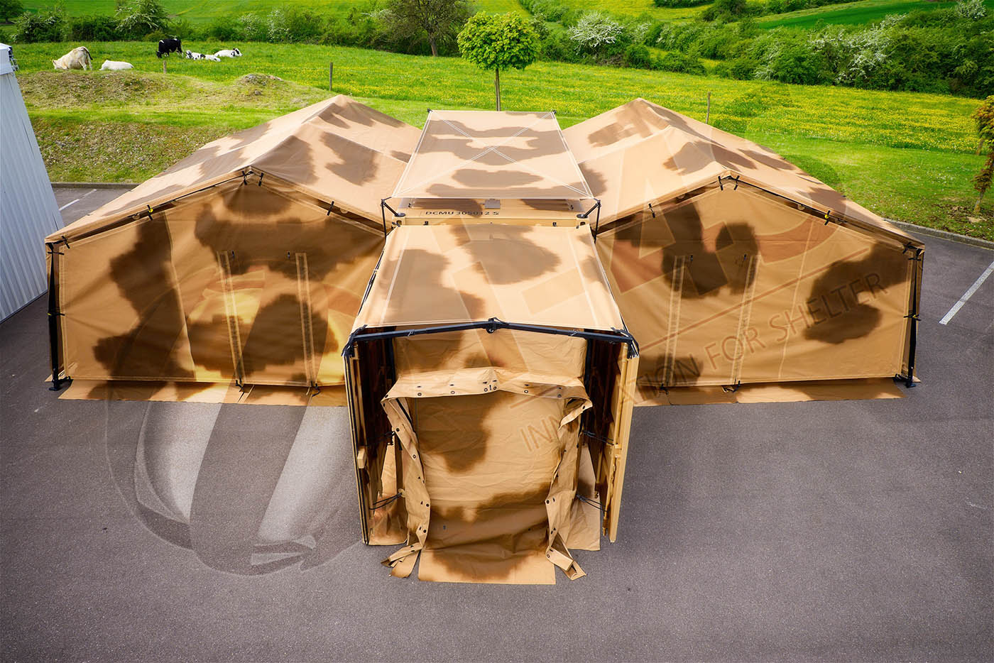 Conteneur militaire déployable métallo-textile CMT20 - postes de commandement, camps, bases vie et hôpitaux de campagne_1
