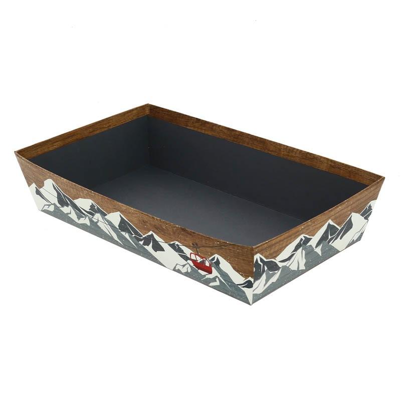 Corbeille carton rectangle Chalet 27x20 -_0