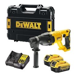 DEWALT MACHINES Perforateur Sds-plus 2,6j 18v Dewalt Dch133m2k-fr Avec Coffret Et 2 Batteries 4,0 Ah - 5035048696606_0