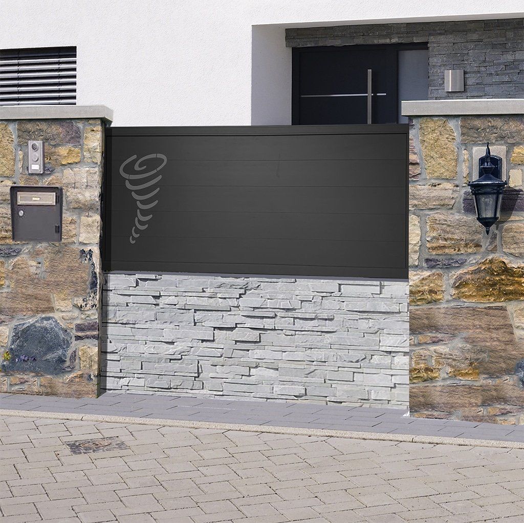 Fuerteventura - Clôture en aluminium - 123 PVC Alu - Décor brossé - Thermolaquage Qualicoat - Garantie 10 ans_0
