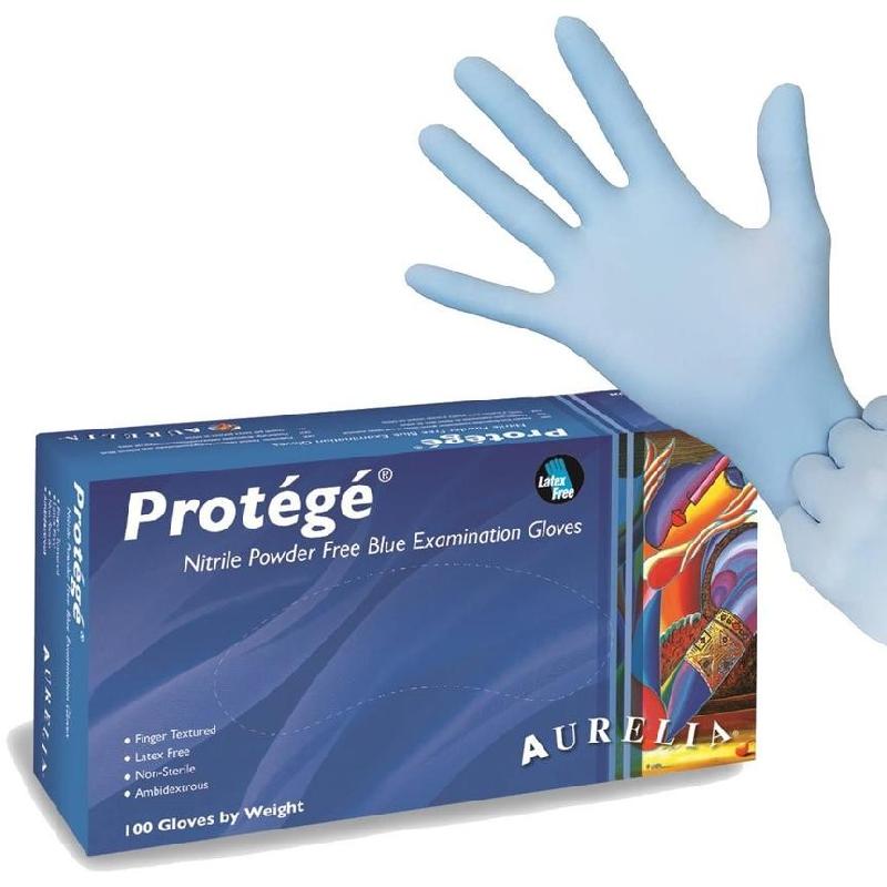 Gants jetables en nitrile bleu non poudrés - AQL 1.5 - 3.5 gr - Hygistore