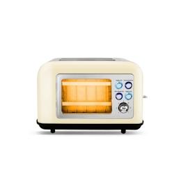 Grille Pain Double Fente Avec Fenetre Toasteo Glass Beige Kitchencook - 3662738044281_0