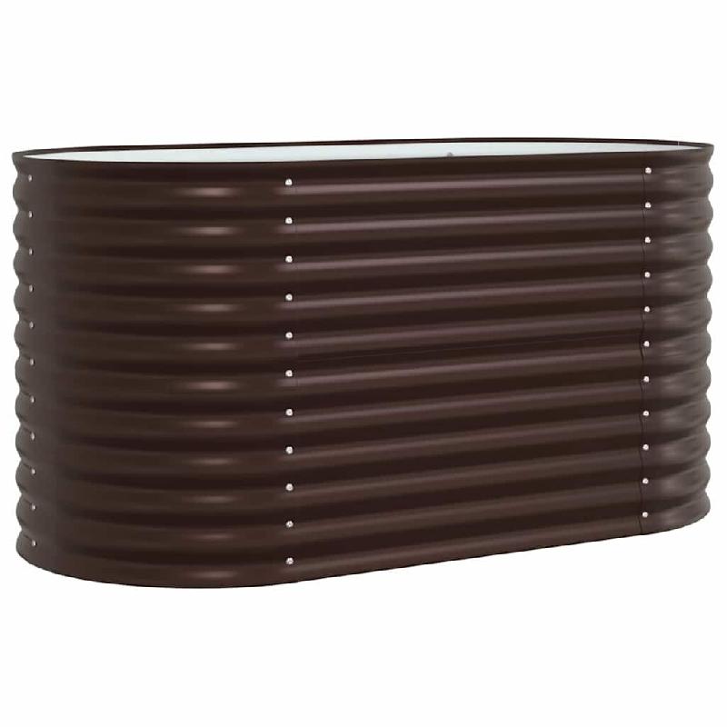 Helloshop26 - Jardinière surélevé moderne minimaliste extérieur 160 x 80 x 81 cm en acier marron 02_0058915 - marron acier 3000240844430_0